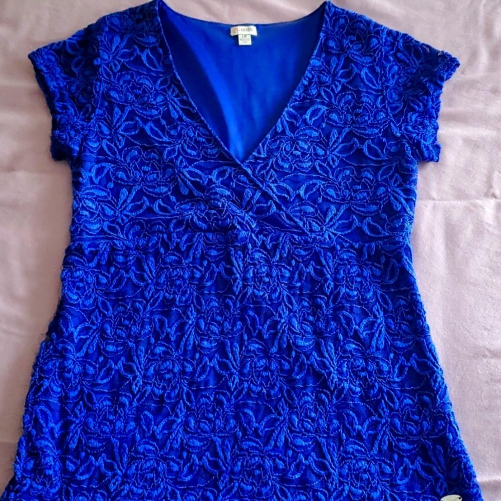 GUESS stretch top.  Royal Blue.  Size L (approximate size 10)